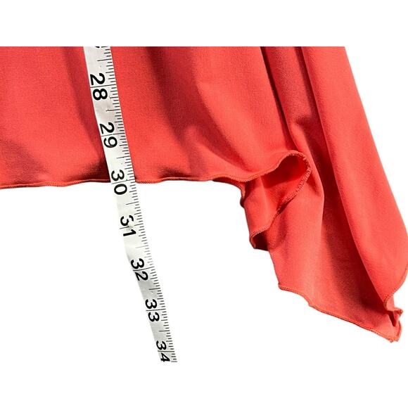 Rhapsody Y2K Strapless Dress Womens M Orange Bandeau Stretch Shark Bite Coquette - Picture 11 of 15